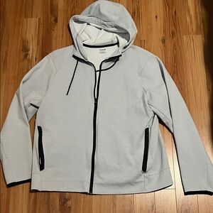 Old Navy Light Gray Hoodie with Black Details